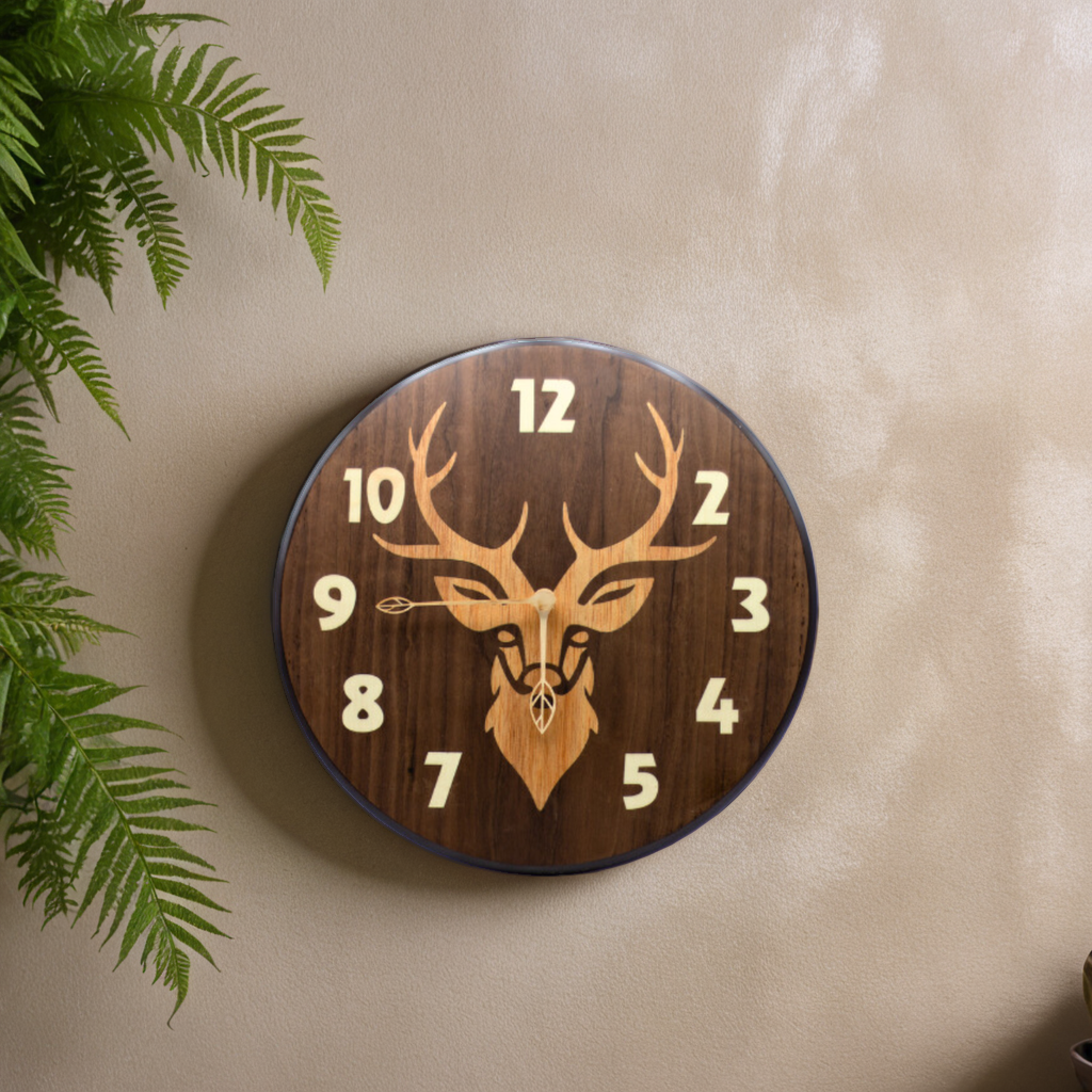 Kronhjort wooden Wall Clock